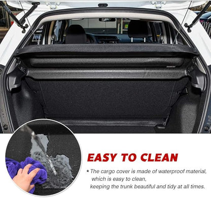 Powerty Cargo Cover for 2015-2019 2020 Honda Fit Accessories Retractable Trunk Cover Security Cover Shielding Cargo Luggage Cover Black
