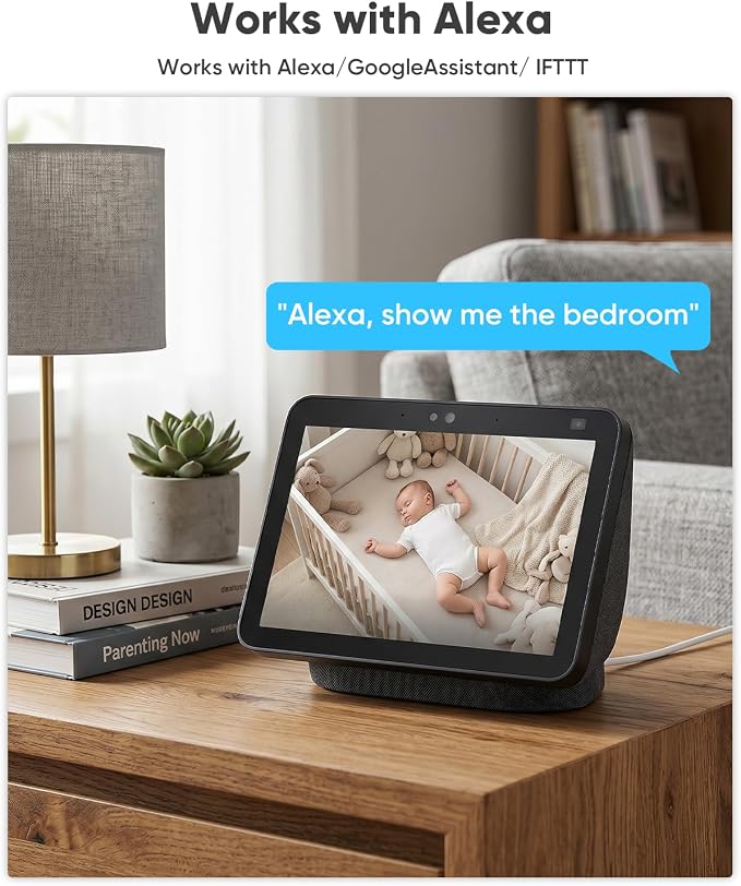 blurams 4MP Cameras for Home Security, 360° PTZ Pet Indoor Camera with Phone App, One-Touch Call, Dual-Band WiFi 6, Free Human/Pet/Motion/Sound/Cry Detection, Compatible with Alexa