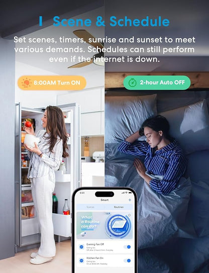 meross Smart Ceiling Fan Control & Dimmer Light Switch, Works w/Apple HomeKit, Alexa, Google & SmartThings, 4-Speed Fan Control, 2.4G Wi-Fi Fan and Light Switch Combo, Neutral Wire Needed, Single Pole
