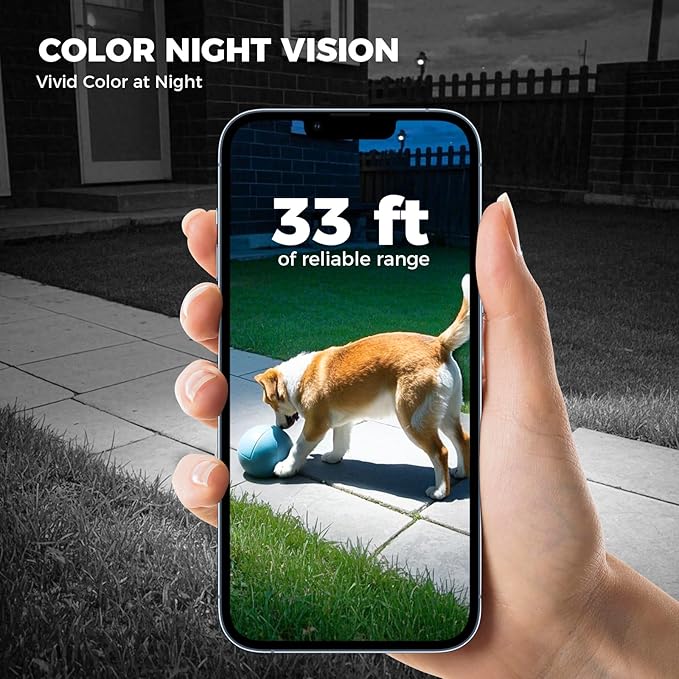 2K Security Cameras Wireless Outdoor - 5200mAh Battery Powered, AI Motion Detection, Color Night Vision & Two-Way Audio, IP65 Waterproof, 30-Day Free Cloud Trial, Works with iOS/Android