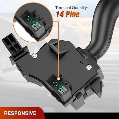 Nilight Turn Signal Switch Compatible with 2008 2009 2010 2011 Ford Focus Windshield Wiper Multifunction Combination Lever Switches
