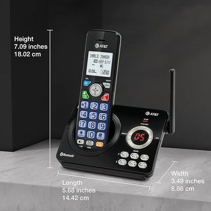 AT&T DL72379 3-Handsets DECT 6.0 Cordless Landline Phone with Bluetooth Connect to Cell, Smart Call Blocker, Digital Answering System, Big Buttons, Unsurpassed Range & ECO Mode