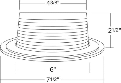 NICOR Lighting 6 inch Oil-Rubbed Bronze Recessed Baffle Trim, Fits 6 inch Housings (17510OB-OB)