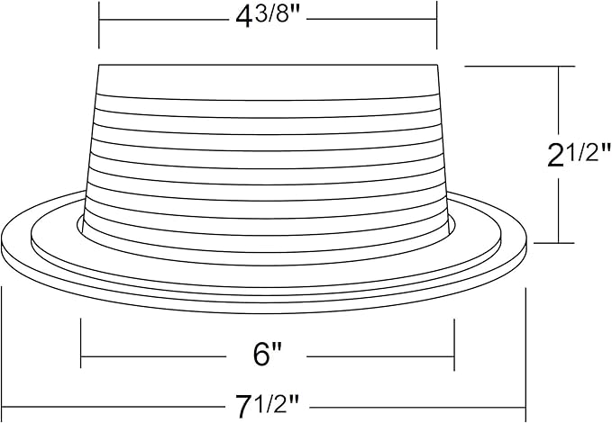 NICOR Lighting 6 inch White Recessed Baffle Trim, Fits 6 inch Housings (17510)