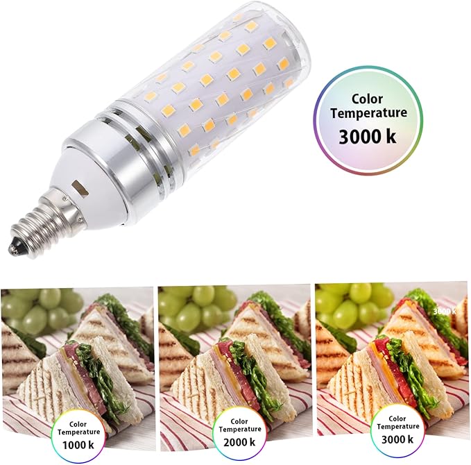 STOBOK E12 Base Smart Led Light Bulbs Replacement for Home Lighting Saving Flicker Free Inch Ideal for Bedroom and Living Room 2-Pack