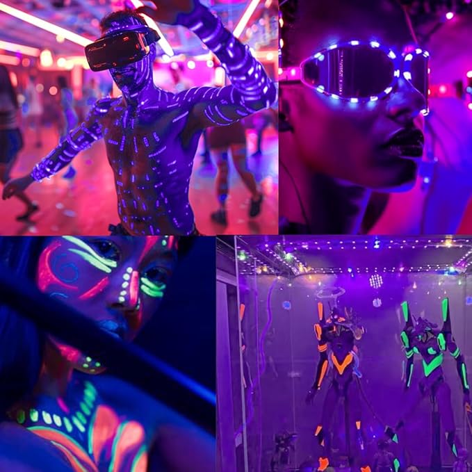 UV LED Strip Lights, 5V USB 9.84ft Black Light with Switch SMD 2835 395nm-405nm IP65 Waterproof Total 180 LEDs Rope Strips for Bar, Halloween Party, Club, Decoration