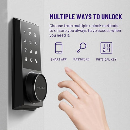 Havion Wireless Video Doorbell w/Smart Lock Set - Chime, Dual Cameras, 5MP 3K QHD, 2'' Screen & 32GB eMMC, Motion Detection & Real-time Alert, 2-Way Audio, Door Bell and Keyless Entry Front Door Lock