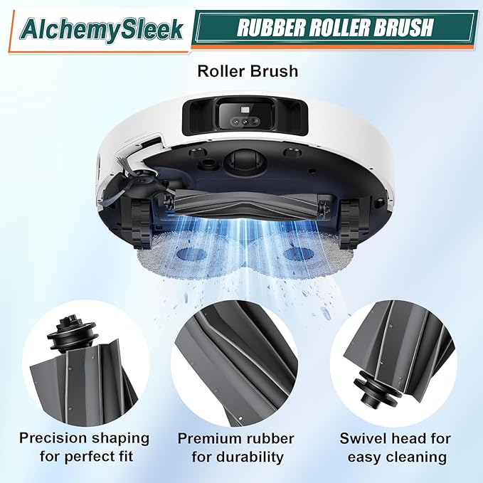 P10 Pro Ultra Accessories Kit for MOVA P10 / P50 Pro Ultra/ P10 Pro Robot Vacuum Cleaner Replacement Parts, 3 Mop Pads, 2 Dust Bags, 2 Side Brushes, 2 HEPA Filters, 1 Main Brush,10Pcs