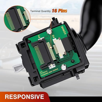 Nilight Turn Signal Switch Compatible for Ford 2015 2016 2017 2018 2019 2020 F150 2017-2022 F250 F350 F450 F550 Super Duty 2021-2023 F650 F750 Windshield Wiper Combination Blinker