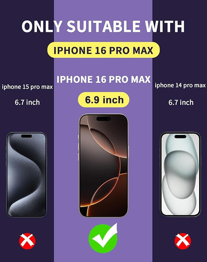 2 Pack for iPhone 16 Pro Max Privacy Screen Protector Tempered Glass for iPhone16ProMax 6.9inch [Auto-Installation] Anti-Spy Private Glass Film No Bubble 9H Hardness Anti-Scratch HD