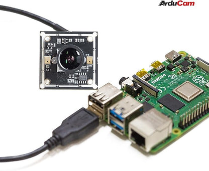 Arducam 16MP Wide Angle USB Camera for Laptop, 1/2.8" CMOS IMX298 Mini UVC USB2.0 4K Video Webcam with Microphone, with 3.3ft/1m Cable