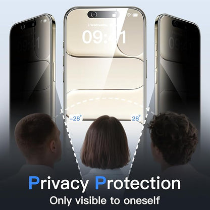 JETech Privacy Screen Protector for iPhone Air, Anti-Spy Tempered Glass Film with Easy Installation Tool, 6.5-Inch Display, 2-Pack