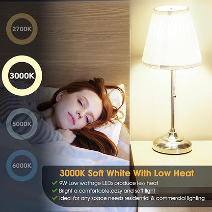 Maylaywood A19 LED Light Bulbs, 60 Watt Equivalent, Soft White 3000K, 900LM, E26 Base, Dimmable, 9W Bright White LED Bulb, 12-Pack