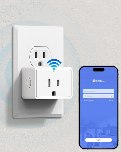 TEEHO G1 Gateway for Smart Door Lock with Smart Plug, WiFi Bridge for Remote Lock Control, App-Controlled Power Outlet, Smart Hub Compatible with KK Home APP and Alexa Voice Control