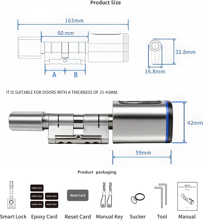 Intelligent Door Locks Fingerprint IC Card Key Cell Phone Application Household Intelligent Electronic Locks Applicable to Wooden Iron Security Door