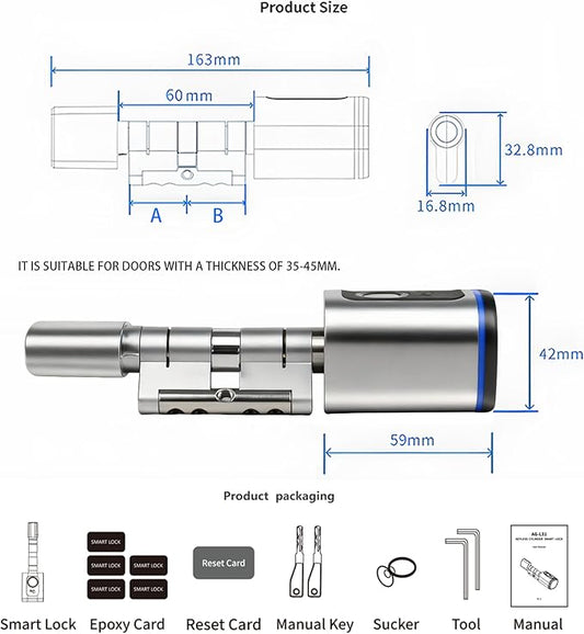 Intelligent Door Locks Fingerprint IC Card Key Cell Phone Application Household Intelligent Electronic Locks Applicable to Wooden Iron Security Door