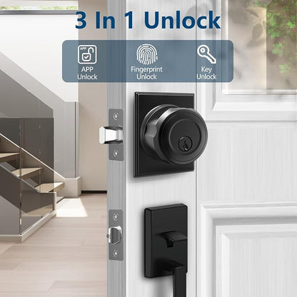 GeekTale Fingerprint Deadbolt Lock with APP, Smart Deadbolt for Front Door
