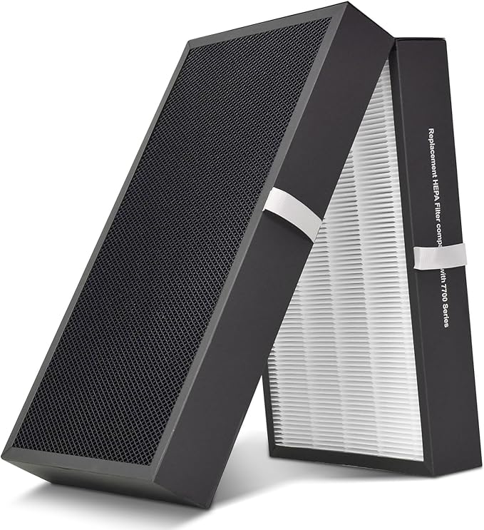 REEPLAR 7700 Smart Filter Replacement Compatible with Blueair protect 7770i and 7710i Air Purifiers, Filters Airborne Pollen, Dust, Pet Dander, Cooking Odors etc.