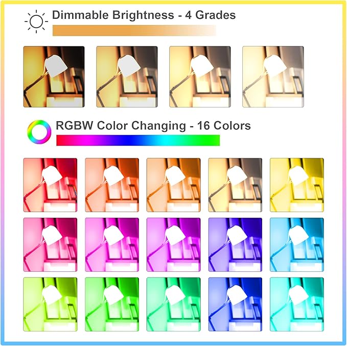 Droiee Dimmable E26 Warm LED Light Bulb, 6W RGBW Color 500LM with 16 Color Changing Modes for Christmas, Party etc with Remote Control 2 Pack, White, Dr-2024
