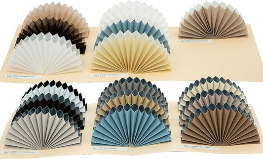 Yoolax Smart Motorized Day and Night Cellular Shades, Blackout and Light Filtering Honeycomb Blinds, Automatic Blinds for Windows, Multicolor Fabric Sample