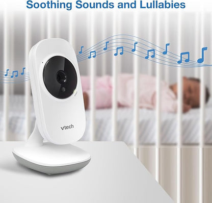 VTech VM819 Non-WiFi Video Baby Monitor with Camera - 2.8" Screen, 1000ft Range, 19Hr Battery Life, Night Vision, Temperature Sensor, Lullabies, 2-Way Talk - Secure Private FHSS Transmission