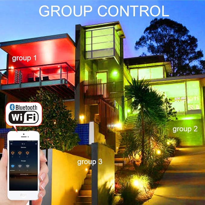 LED Deck Light Kit, 30pcs Φ1.77 WiFi Wireless Smart Phone Control Low Voltage Recessed RGBW Deck Lights with Remote, Voice Control, IP67 Waterproof Outdoor Path Stair Landscape Lighting, Black