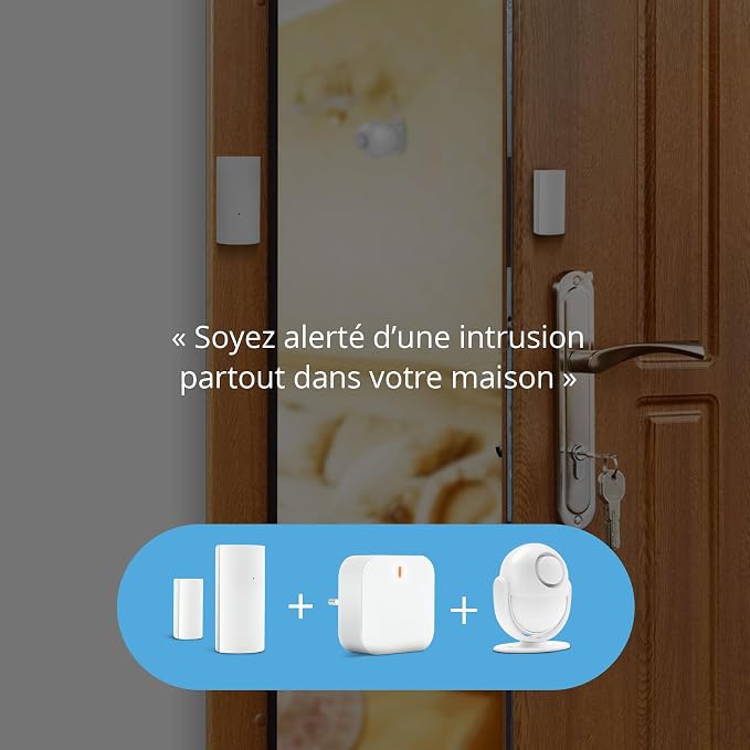 Metronic Zigbee Opening Detector Adhesive Mount Compatible with Home Stay App, Low Energy Consumption, Wi-Fi Connectivity, Penetration and Light Sensor - 495720