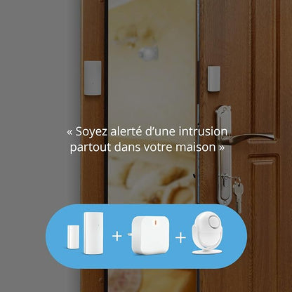 Metronic Zigbee Opening Detector Adhesive Mount Compatible with Home Stay App, Low Energy Consumption, Wi-Fi Connectivity, Penetration and Light Sensor - 495720