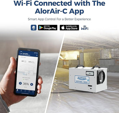 ALORAIR 120 PPD Wi-Fi Dehumidifier for Crawl Space, Basement, and Commercial Use, 2026 Energy Star APP Control, Auto-Defrost Crawlspace Dehumidifiers