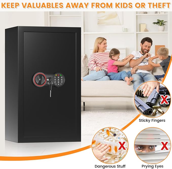 6.0 Cu Ft Large Safe Box for Home Use, 27.6"H Heavy Duty Home Safe