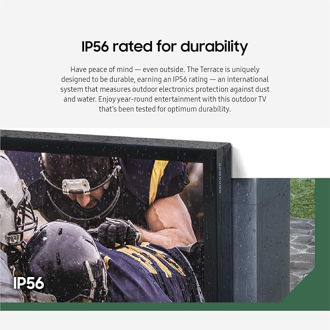 SAMSUNG 55-Inch Class Neo QLED 4K The Terrace Partial Sun, Quantum HDR+ (QN55LST7DAFXZA, 2024 Model) + SAMSUNG 55-Inch The Terrace Outdoor Smart TV Dust Cover with Protective Lining, VG-SDCC55G