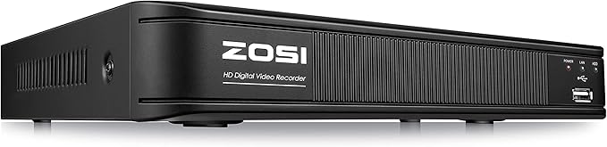 ZOSI H.265+ 8 Channel 5MP Lite 1080p CCTV DVR Recorder Without HDD, Hybrid Capability 4-in-1(Analog/AHD/TVI/CVI) Surveillance DVR for Security Camera, Remote Access, Human Vehicle Detect, Alert Push