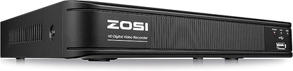 ZOSI H.265+ 8 Channel 5MP Lite 1080p CCTV DVR Recorder Without HDD, Hybrid Capability 4-in-1(Analog/AHD/TVI/CVI) Surveillance DVR for Security Camera, Remote Access, Human Vehicle Detect, Alert Push