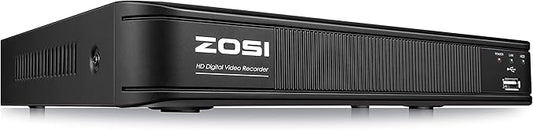 ZOSI H.265+ 8 Channel 5MP Lite 1080p CCTV DVR Recorder Without HDD, Hybrid Capability 4-in-1(Analog/AHD/TVI/CVI) Surveillance DVR for Security Camera, Remote Access, Human Vehicle Detect, Alert Push