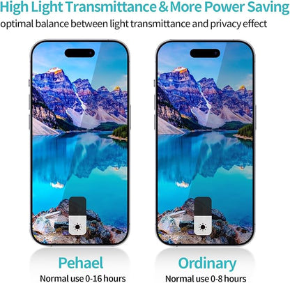 PEHAEL 2+2 Pack for iPhone 15 Plus Privacy Screen Protector with Camera Lens Protector Full Coverage Anti-Spy Tempered Glass Film 9H Hardness Easy Installation Bubble Free [6.7 inch]