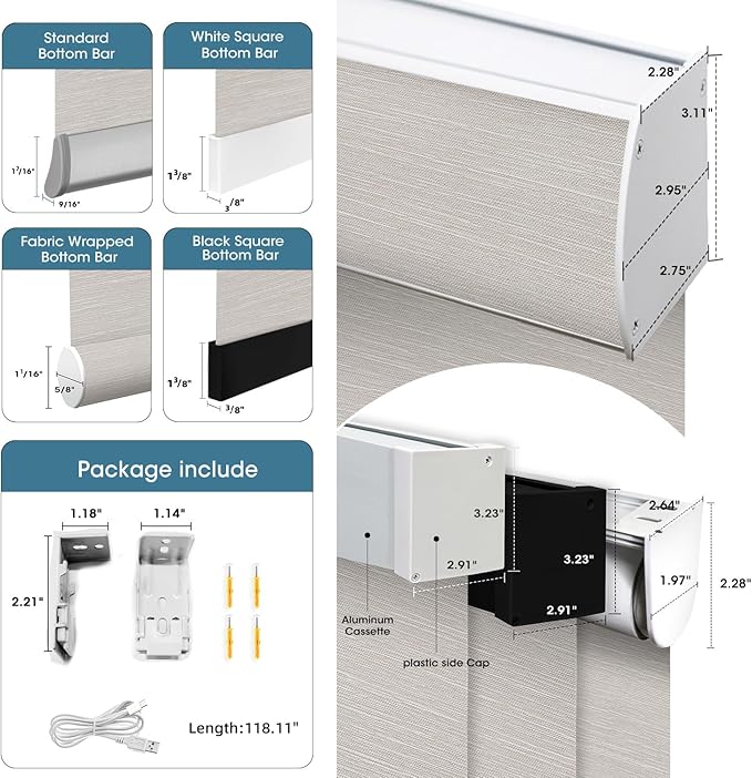 SmartWings Motorized 100% Blackout Shades Blinds, Custom Size, Cordless Window Shades with Rechargeable Battery, Work with Matter/Apple HomeKit, Alexa, Thread/Zigbee, Remote Optional, Essential Cream
