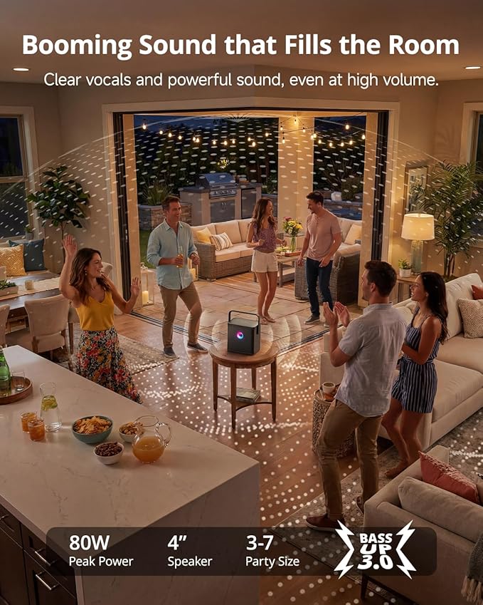 Ikarao Karaoke Machine for Adults, with Lyrics Display Screen, 32GB Karaoke Tablet, 2 Wireless Microphones, Karaoke Speaker with Autotune EQ, Connect TV, Portable Karaoke System for Home Outdoor Party