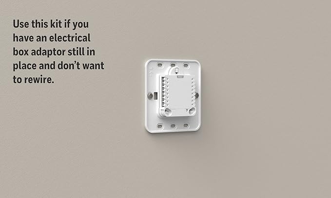 Honeywell Home Large Cover Plate & Electrical Box Adaptor for T-Series Thermostats (THP2400A1080), White