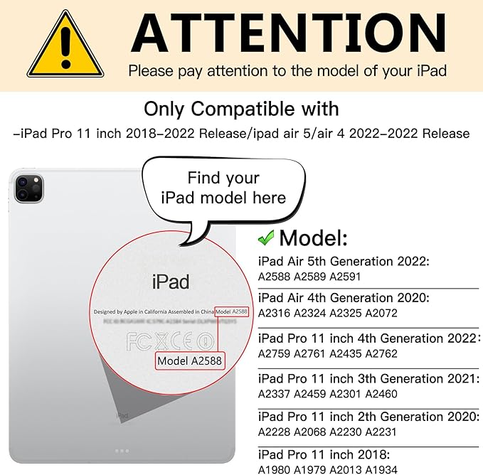 Magnetic 4 Way Privacy Screen for iPad Pro 11 Inch 2018-2022/ iPad Air 5th 2022/Air 4 2020,360° Anti-Spy Removable iPad Air Anti Blue Light Glare Anti Fingerprint Screen Protector Privacy Filter