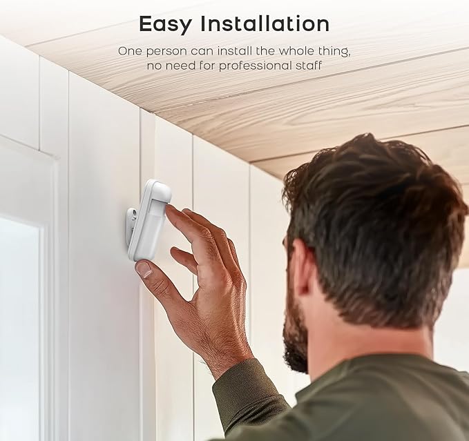Alarm System for Home Security Touch Screen WiFi Wireless Home Alarm 20 Piece Kit with Siren PIR Motion Sensor Window/Door Sensor Remote Controls Security Systems for House