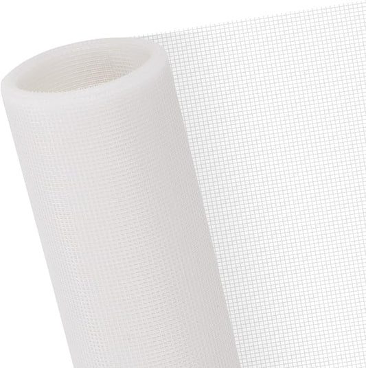 59"x79" Window Screen Mesh, Fiberglass Window Screen, Screen Door Mesh, Windows Screens and Screen Door Replacement, Patio Screen Mesh- White