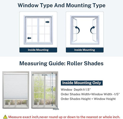 Motorized No Drill Cordless Cellular Shades, 1.5" Smart Electric Honeycomb Blind with Remote Control, Automatic No Drill Cellular Shades for Home and Office Indoor Window, Blackout Grey