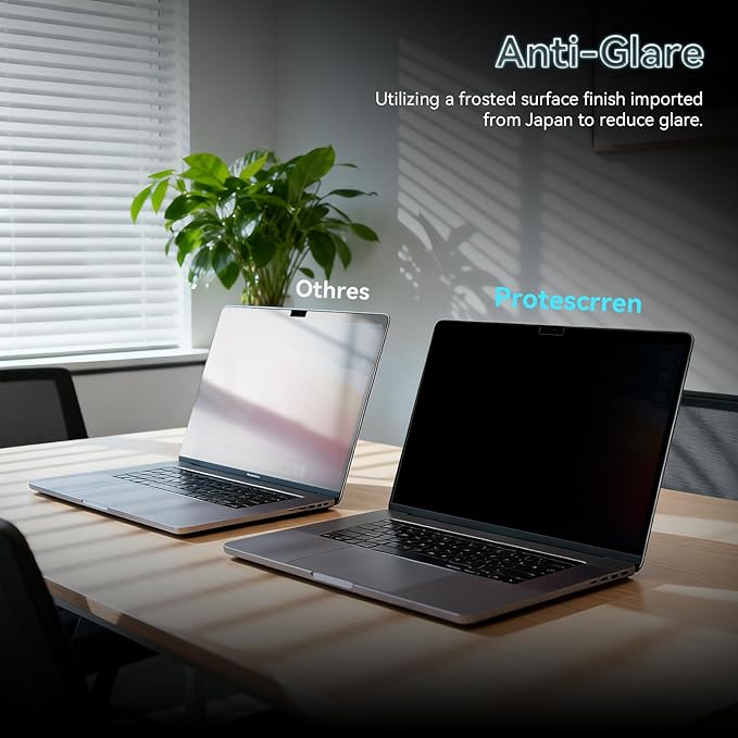 360° Privacy Screen for MacBook Pro 14 Inch (2021-2026, M1, M2, M3, M4, M5), 4 Way Privacy Anti Glare Blue Light Filter Shield Film Anti Spy Laptop Protector for Mac 14.2In Computer