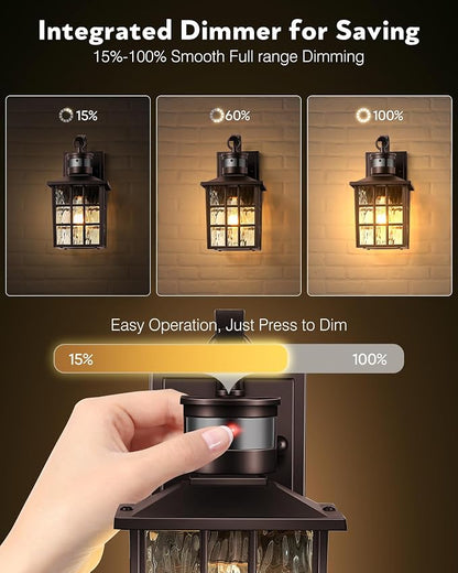 VIANIS 2 Pack Motion Sensor Outdoor Lights for House, Anti-Rust, Waterproof