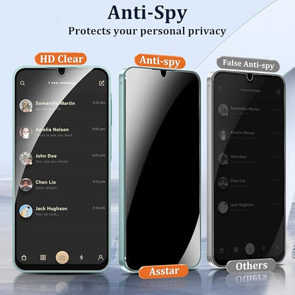 Asstar [2 Pack] Privacy Screen Protector for Samsung Galaxy A16 5G,9H Tempered Glass Privacy Samsung Galaxy A16 6.7" Privacy Screen Protector,Anti-Scratch Case Friendly Easy Install Accessories