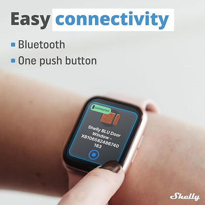 Shelly Blu Door/Window Brown | Bluetooth Operated Sensor | Home Automation | iOS Android App | Alexa & Google Home Compatibility | Lux and Tilt Angle Measurement | Set Custom Activation Scenes