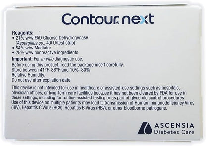 Ascensia Contour Next Blood Glucose Diabetes Test Strips 210 Count (3x70ct) | For Diabetes, Accurate, No Coding, Second-Chance Sampling, Compatible With All Contour Next Meters, Easy Blood Sugar Testing