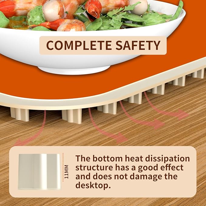 Electric Warming Tray&Food Warming MatFast Full Surface Electric Warming Tray with 7 Temp-Settings & 8H Timer, Portable Roll Up Food Warmer for Gatherings (Beige, 24''X15'')
