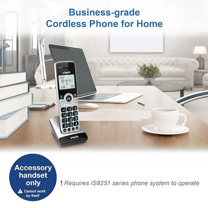 VTech IS8201 Additional Handset for IS8251 Business Grade Cordless Phone Series, Perfect for Home Office, Smart Call Blocking, Answering System, Bluetooth Connect to Cell