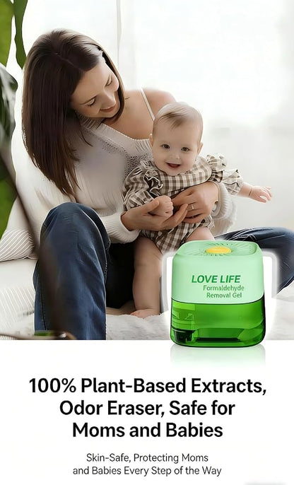 Plant-Based Formaldehyde Remover Kit | 24h Fast-Acting, 90-Day Long-Lasting, One-Click Activation, No Electricity, Safe for Baby, with Test Kit & Activated Carbon for Home, Closet, Bedroom